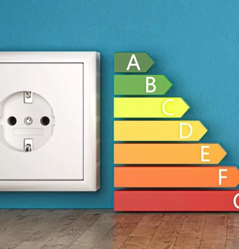 Prise - classes d'efficacité énergétique de A à G